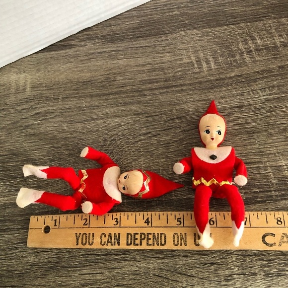 Vtg Paper Mache Face Pixie Elves - Picture 8 of 11